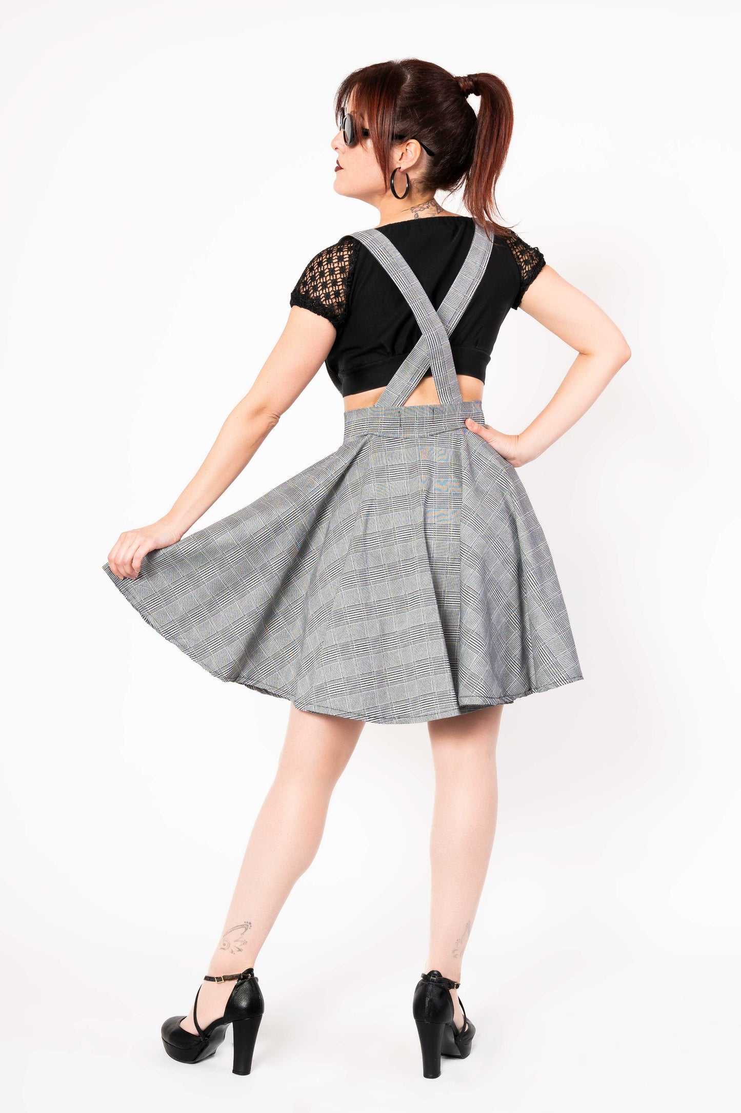 Sandy skirt - houndstooth square pattern