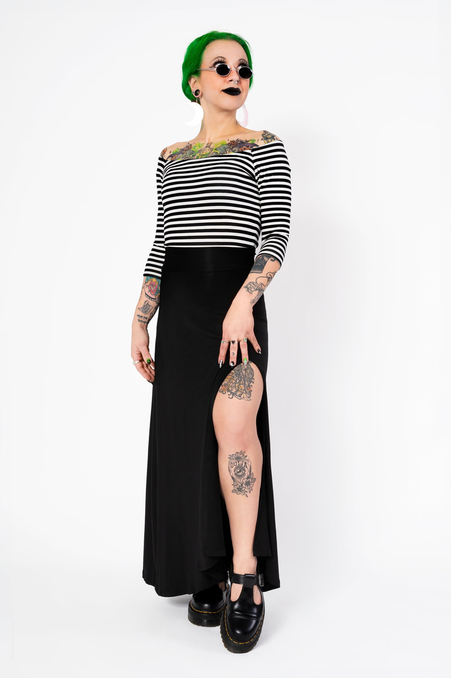 Jupe avec shorts Plan 9 - tricot noir