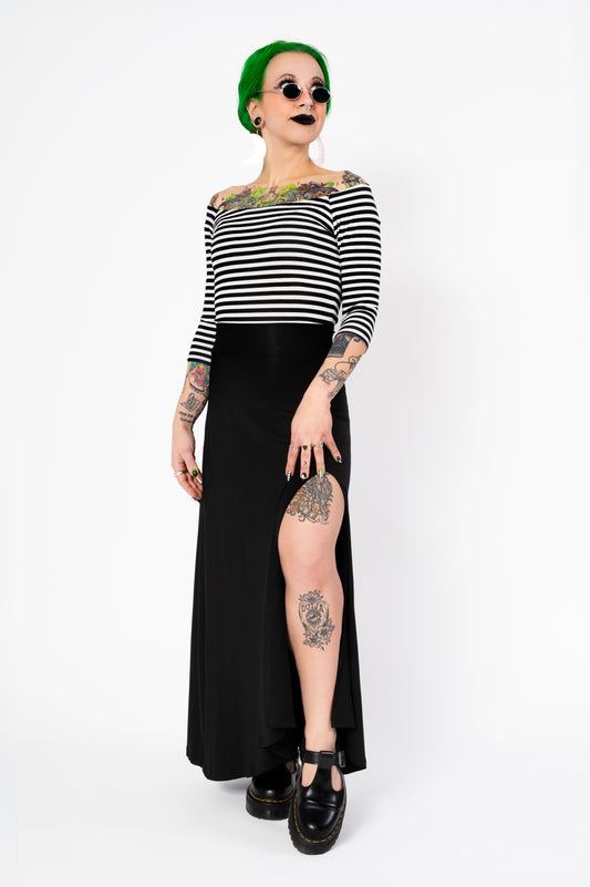 Plan 9 skirt with shorts - black knit