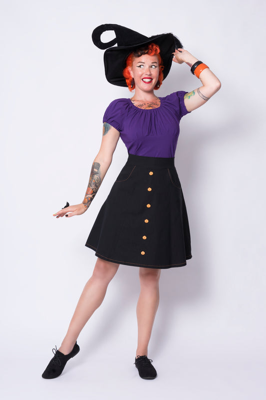 Lola skirt - pumpkin buttons