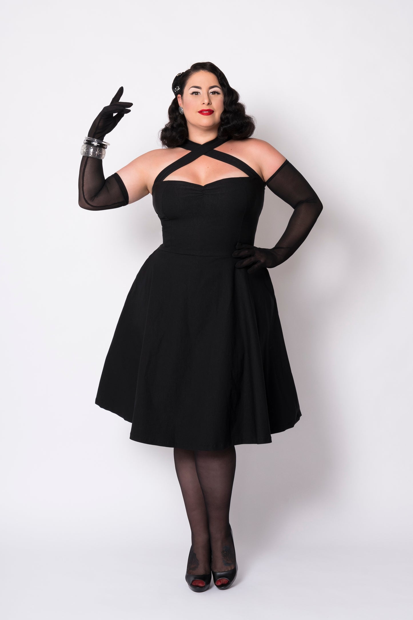 Vavavoom swing dress - black