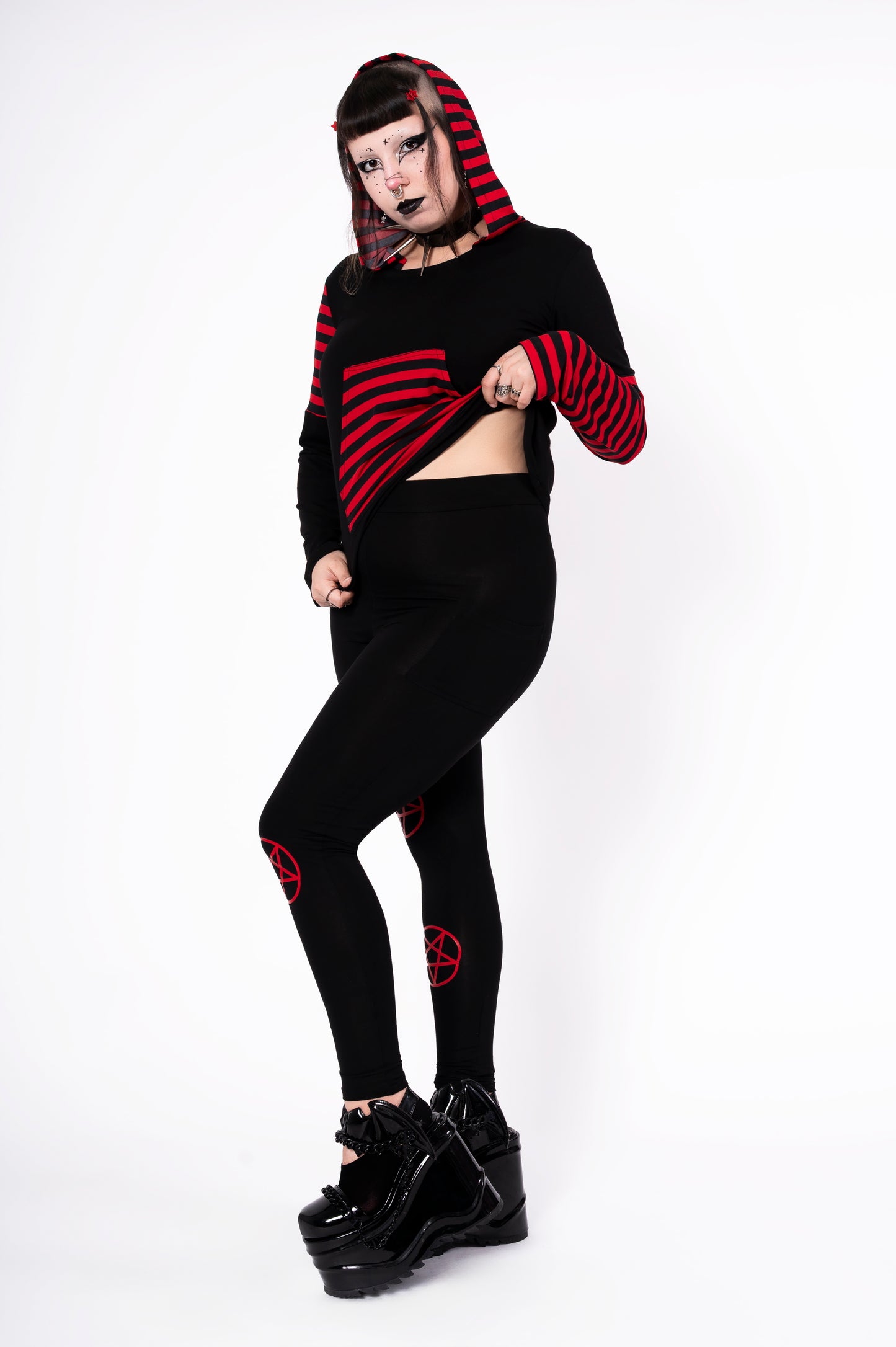 Mall Goth shirt - Black/red