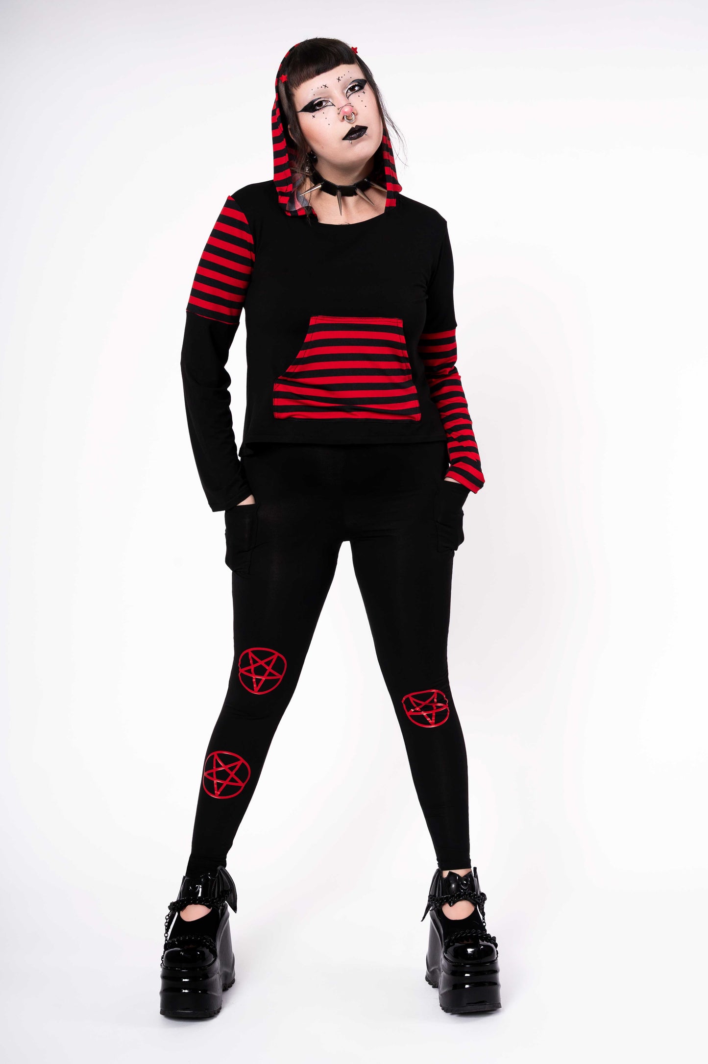 Mall Goth shirt - Black/red