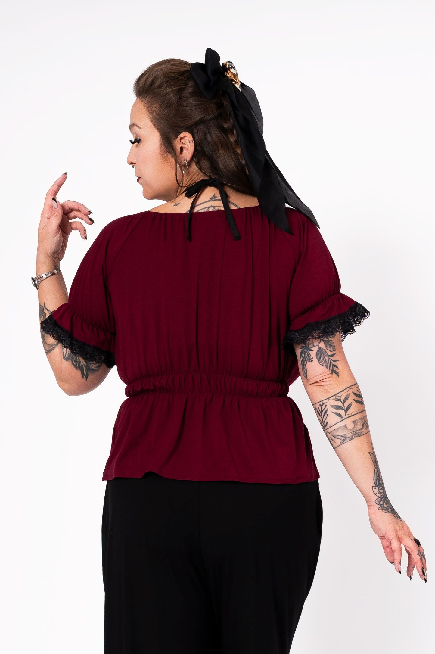 Temple Of Love top - burgundy