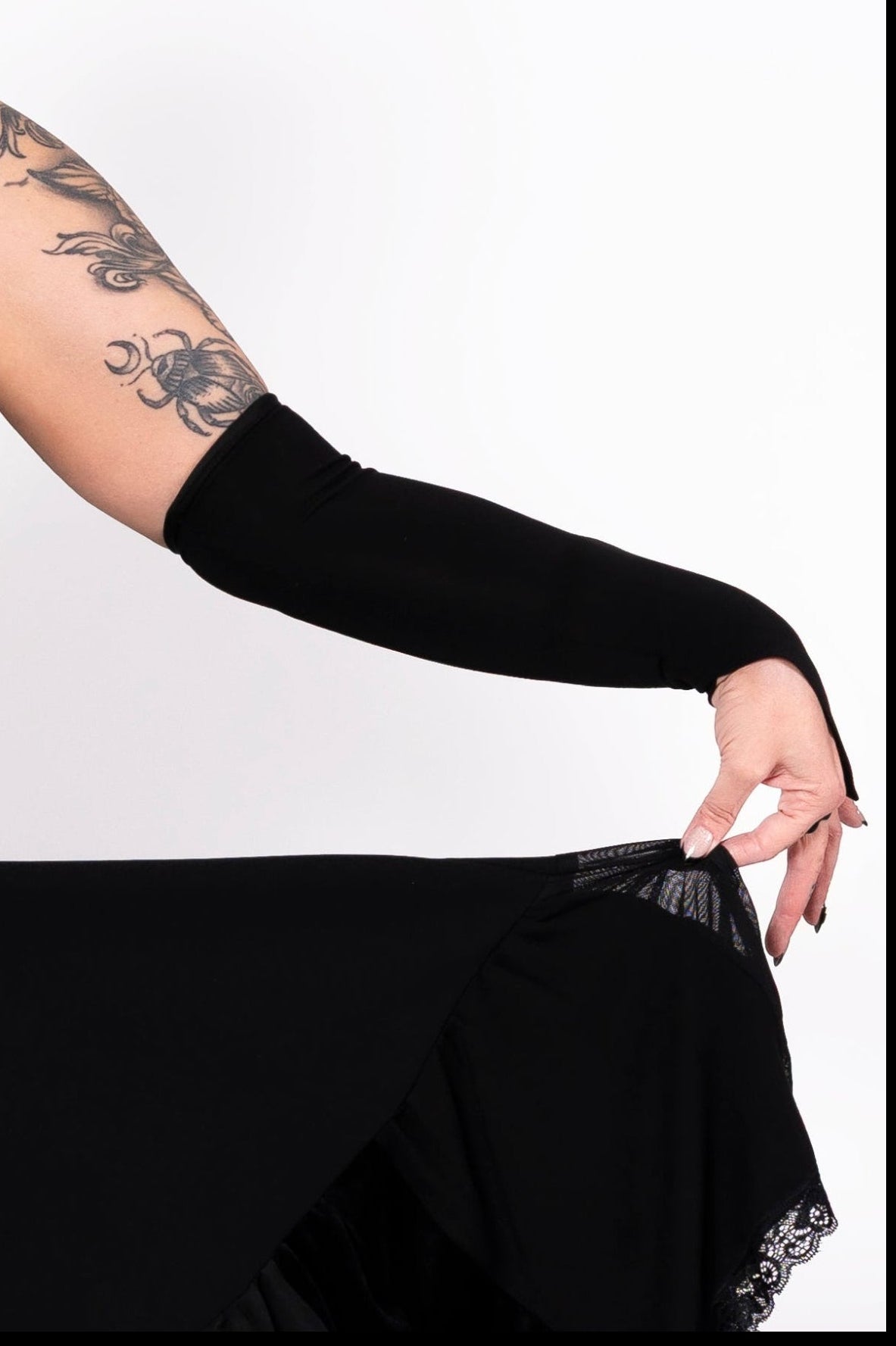 Stretch gloves - black knit