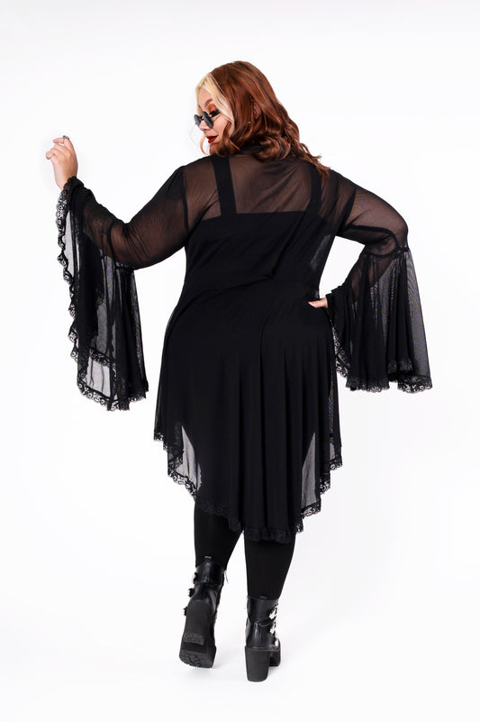 Veste longue Bewitched - filet noir