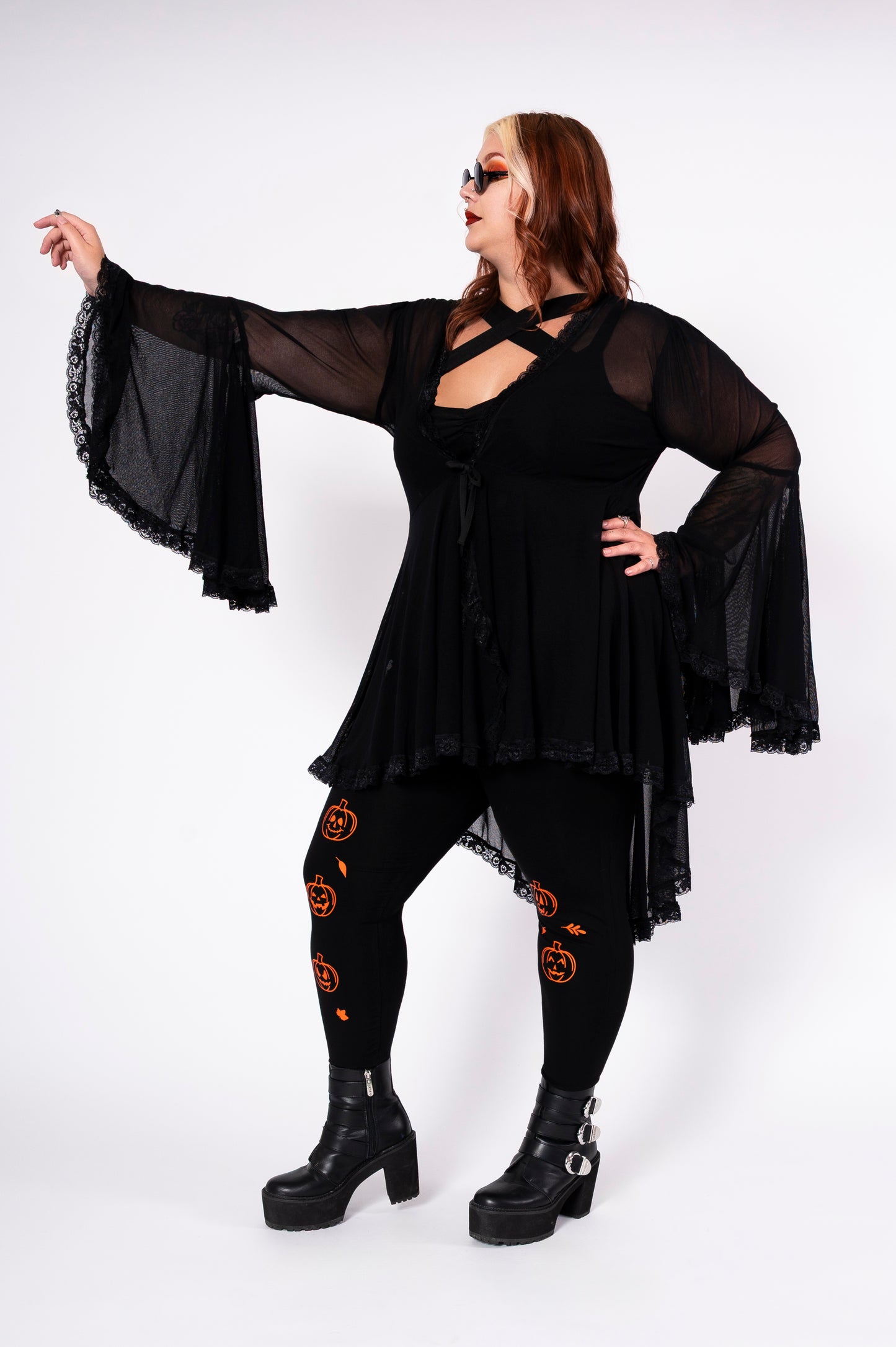 Veste longue Bewitched - filet noir