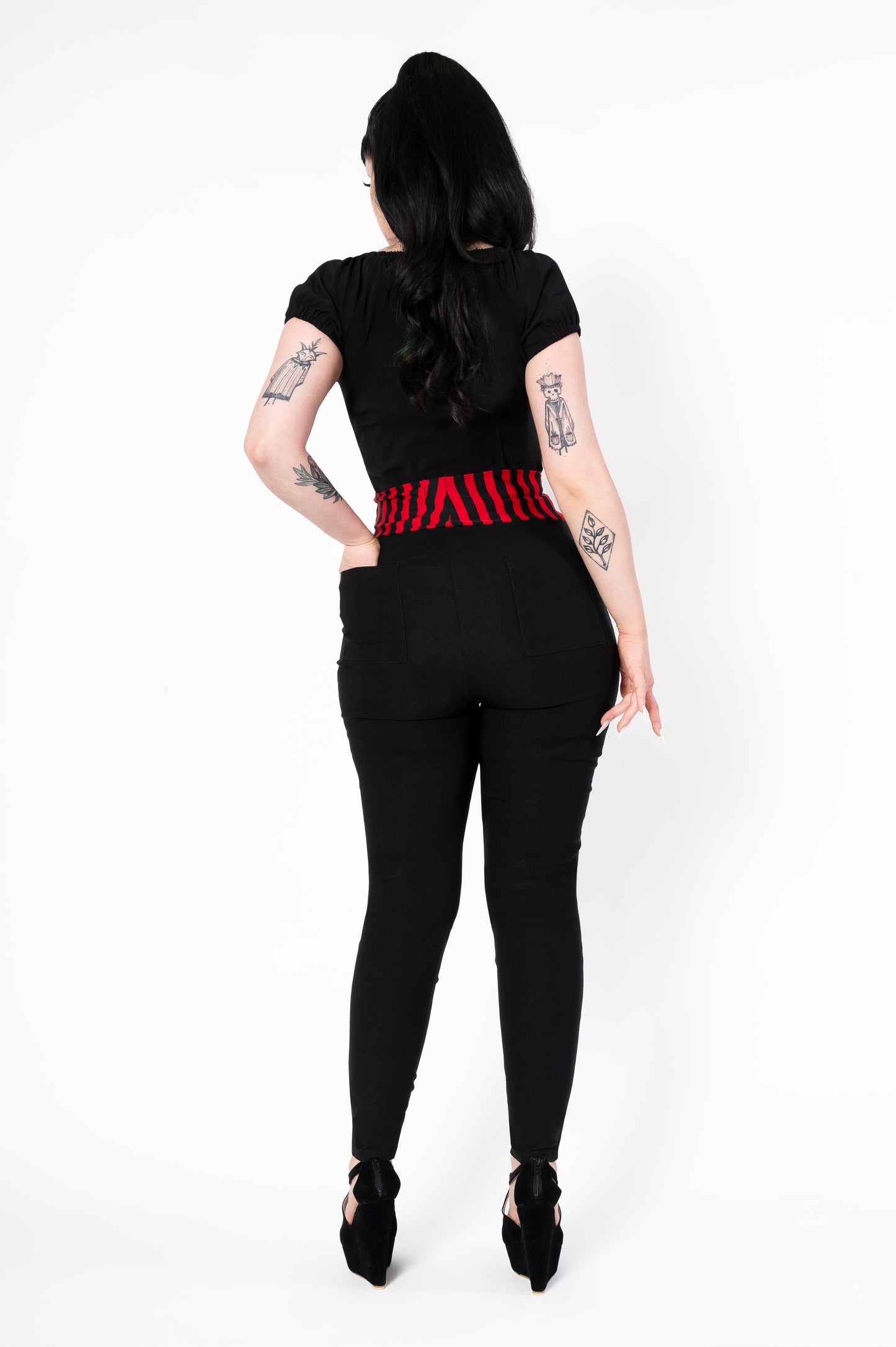 Showtime pants - Red/black stripes