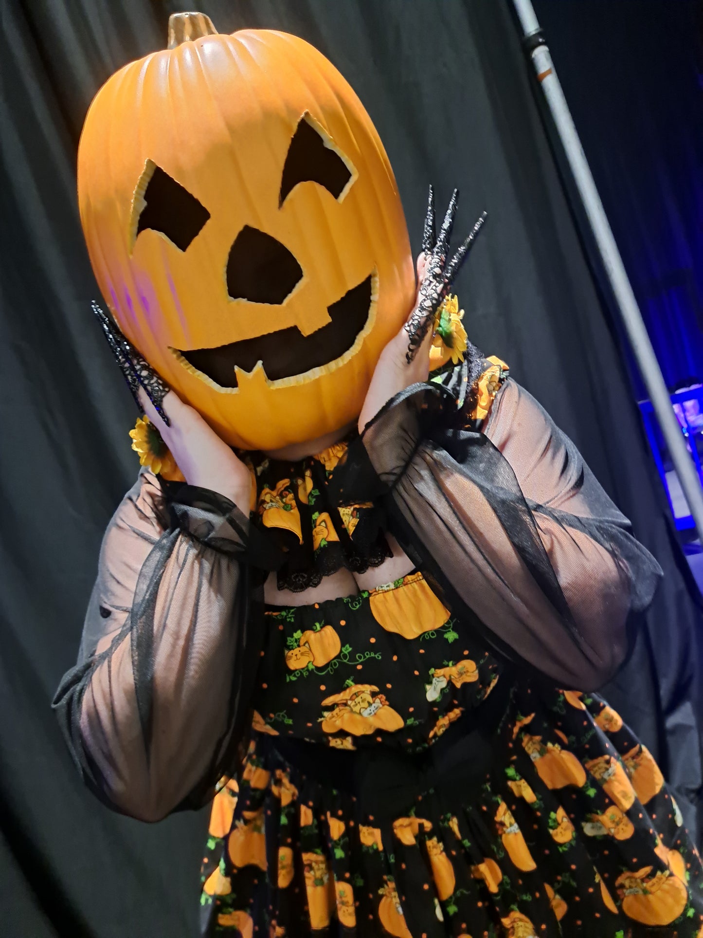 Robe It's The Great Purr-kin - robe en coton halloween chat citrouille
