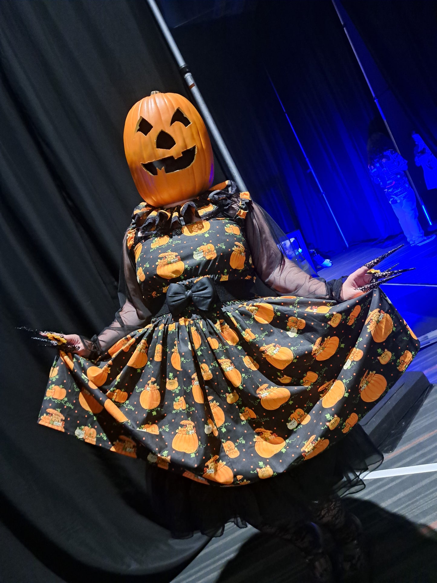 Robe It's The Great Purr-kin - robe en coton halloween chat citrouille