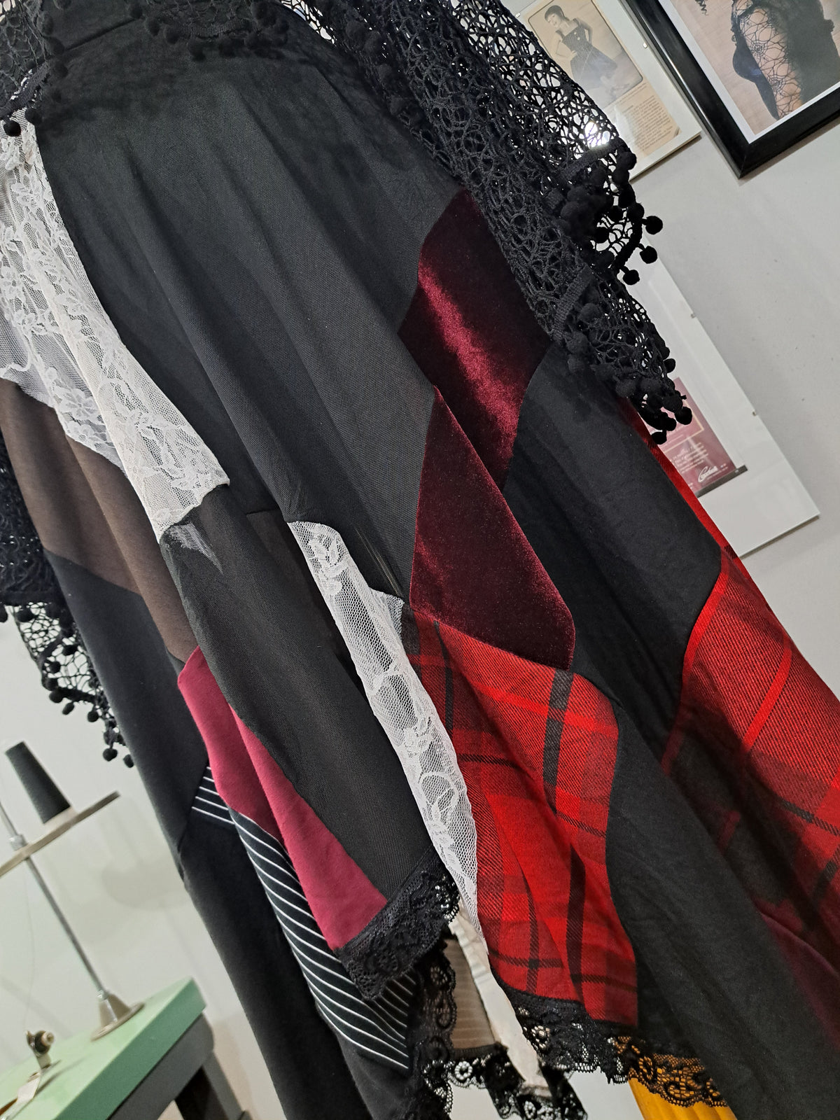 Chimère Skort - Gothic Patchwork Skirt with Built-In Shorts