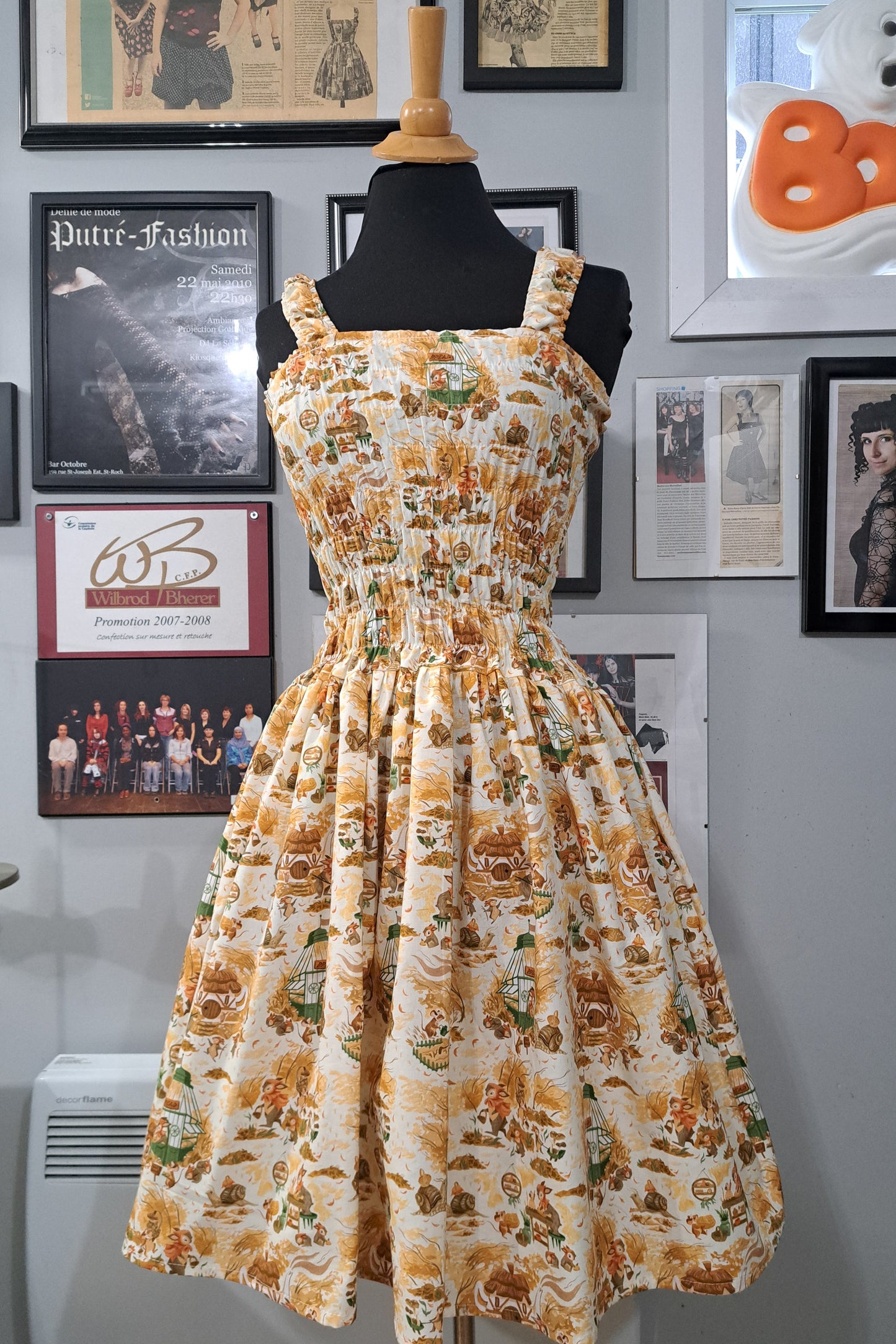 Cannelle & Ribambelle jumperdress - harvest animals dress
