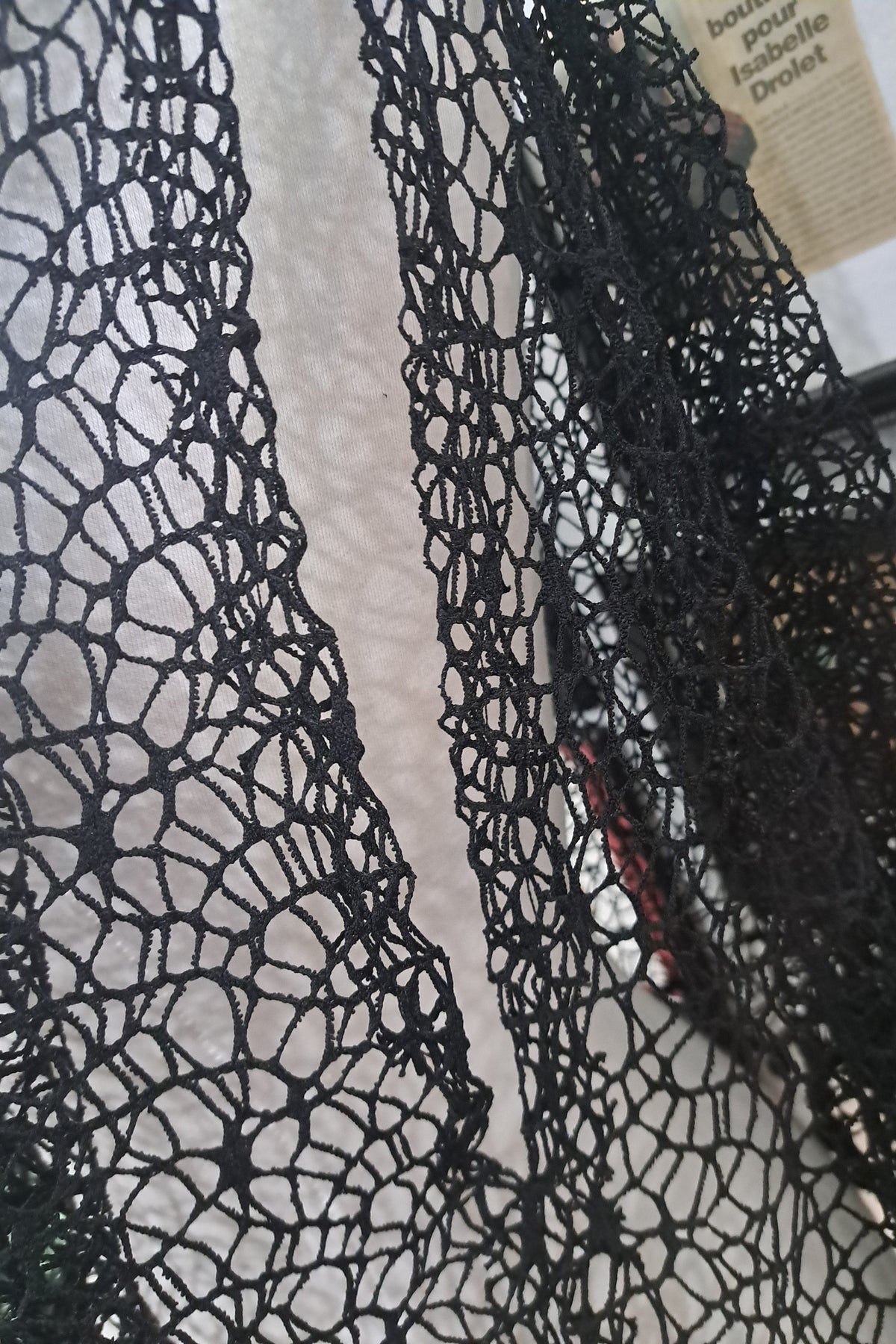 Baba Yaga shawl - black mesh witch cloak