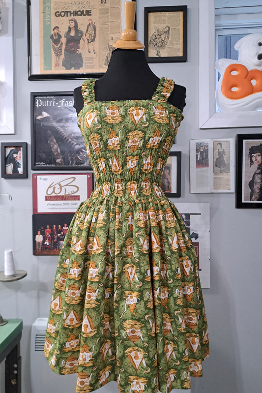 Tea Haus jumperdress - cottage core green dress