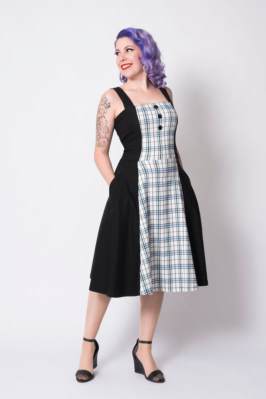 All Dolled Up dress - white plaid